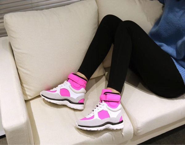 

name brand womens men casual shoes designer high cut leather trainer walking jogging shoes sneaker fm02, Black