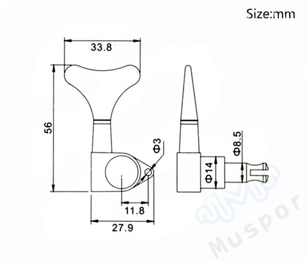 

набор 2r2l chrome гитары sealed тюнер колок machine head для 4 струнного баса