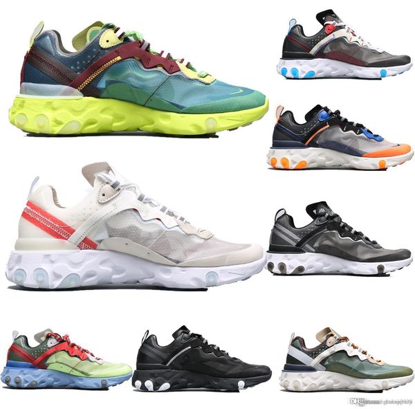 

react element 87s undercover men running shoes sail light bone blue chill solar anthracite black women designer sports sneakers