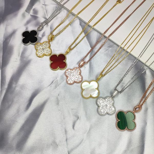 

26mm large hanging necklace sweater chain with 90cm long chain plated 18k gold full diamond double necklace supply, Silver