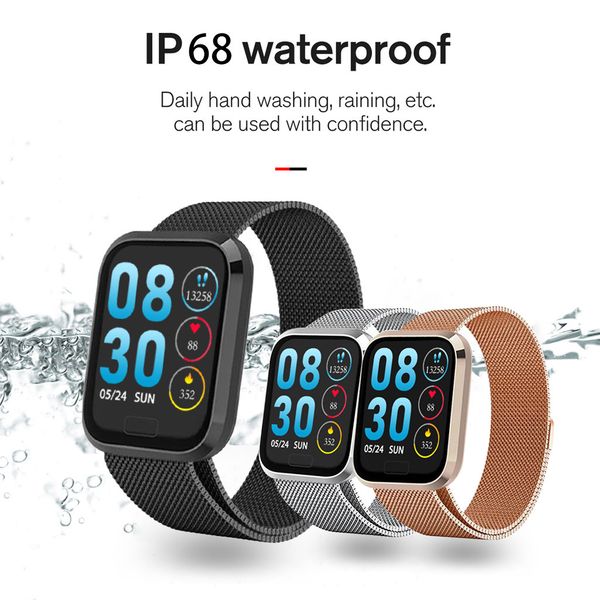 

m98 smart watch for andriod apple phone with metal belt blood oxygen blood pressure heart rate tracker heart smart bracelet fitness bracelet