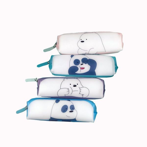 

cute cartoon pencil box naughty bear silicone stationery box school pencil case storage bag