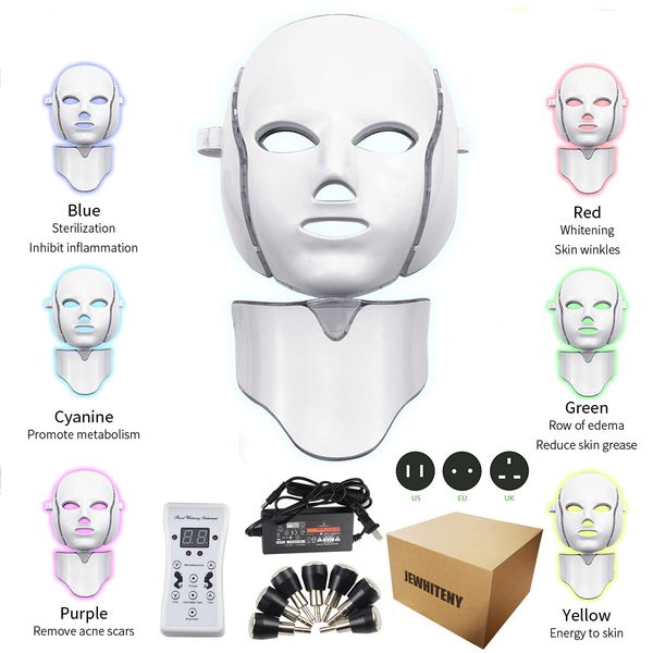 

7 color led electronic pn led neck skin rejuvenation mask anti wrinkle acne acne treatment pn skin cosmetic mask