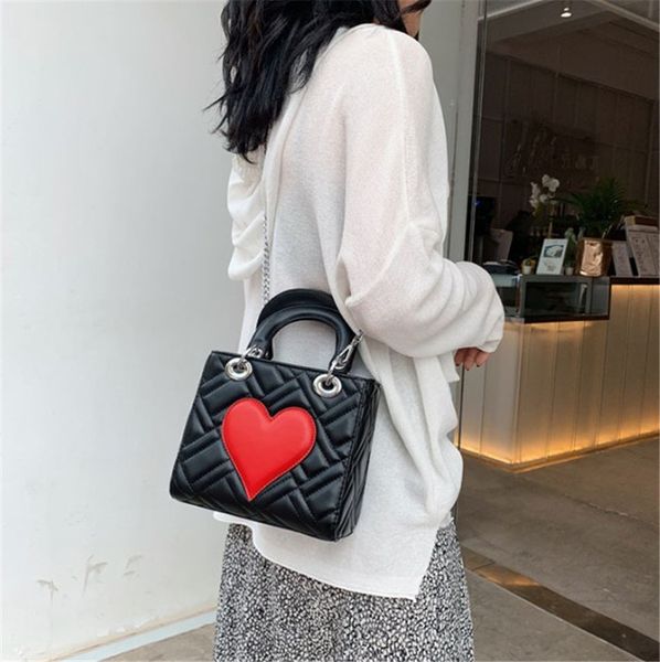 

горячая роскошная сумка lady hearts qute высокое качество маленькая сумка на плечо текстурированная 3 цвета мода ph-cfy20041426