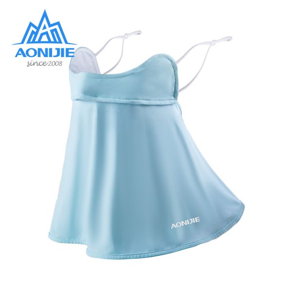 

aonijie sunscreen mask with ear loops face ice scarf uv protection breathable for outdoor camping hiking cycling fishing, Black