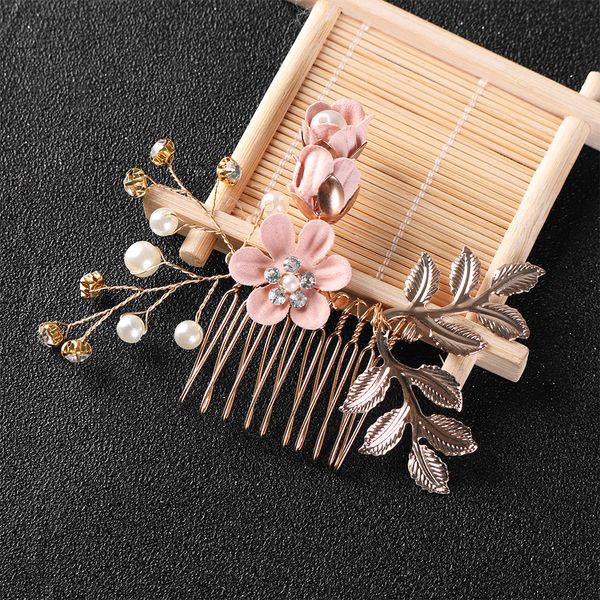 New Fashion Luxury Blue Flower Hair Combs Headdress Prom Bridal