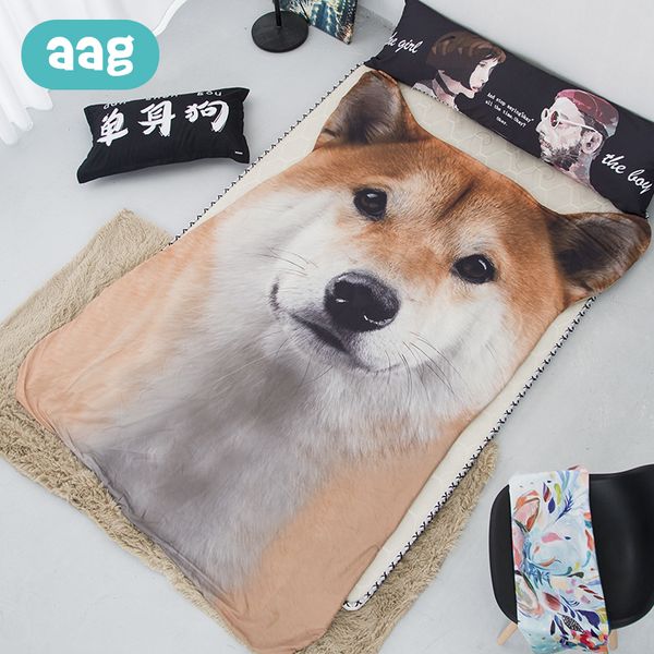 

aag baby air conditioning 3d quilt child cartoon animal summer cool quilt simulation shaped dog cat bed sofa quilts blankets 0