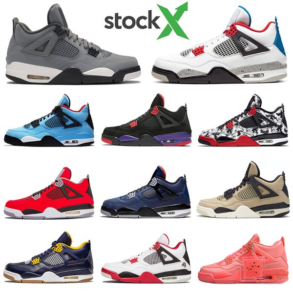 

высокое качество мужская мода спорт бренд 4s баскетбол обувь прохладный седые тренер трэвис скотт горячий пунш dunk татуировки конструктора, White;red