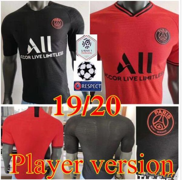 

2019 2020 player ver ion pari aint germain jer ey 7 mbappe verratti cavani arabia di maria cu tom 19 20 p g home away red football hirt