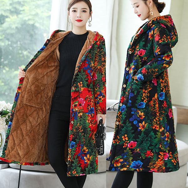 

women clothes 2019 warm retro printing long sleeve loose trench coat ropa mujer roupas feminina manteau femme abrigo mujer, Tan;black