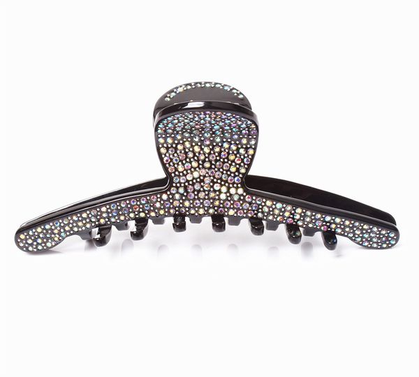 

new style full pave rhinestone hair clips acrylic x large hair claw hair jewelry aa27, Golden;white