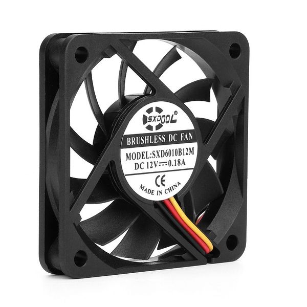 

brand new sxdool 6010 6cm sxd6010b12m double ball 12v 0.18a cooling fan cpu cooler 60 * 60 * 10mm slim thickness 10mm