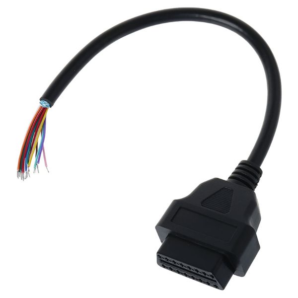 

obd2 16pin female extension opening cable car diagnostic interface connector