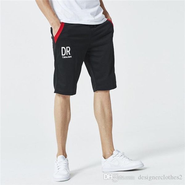 

drawstring fifth mens pants summer letters print sports shorts pants teenager loose trousers, White;black