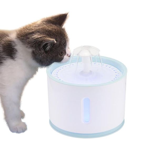

automatic cat water fountain with led electric water fountain dog cat pet drinker bowl pet drinking fountain 2.4l