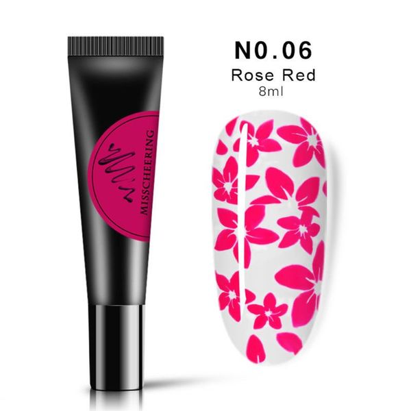 

nail gel printing glue stamping hose decals nails diy crafts manicure painting accessories 12 types x7ja, Red;pink