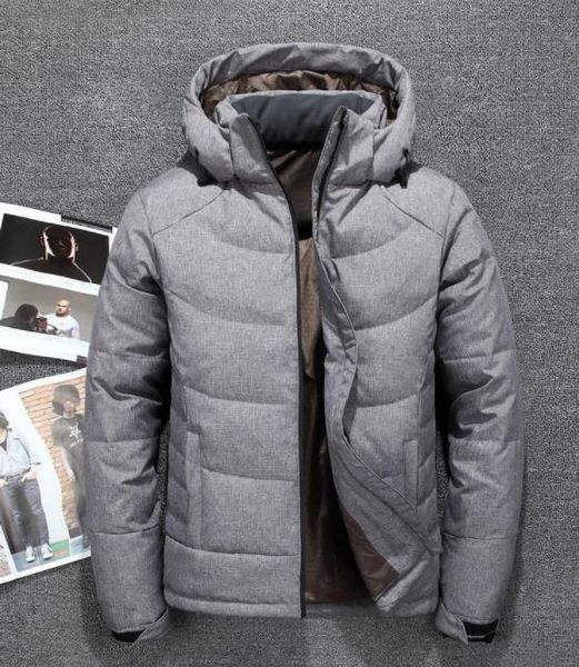 

a16 new outdoor down jacket men's short slim warm thick youth winter sports, Black