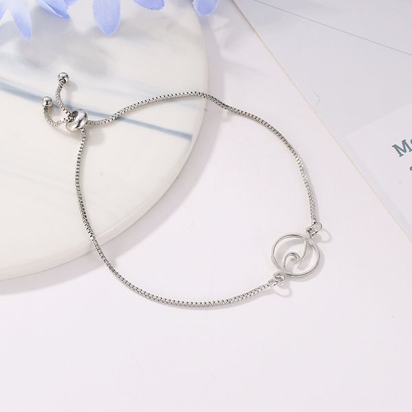 

charm bracelets foreign ornament simple fashion alloy hand jewelry four seasons versitile bracelet female, Golden;silver