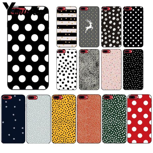 

yinuoda polka dots art print silver star phone case for iphone 11 pro max 6s 6plus 7 8plus x xs max 5 5s xr