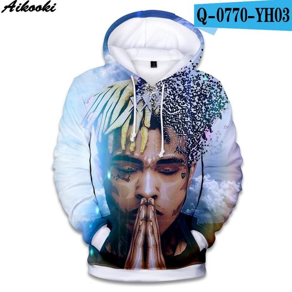 

xxxtentacion hoodies sweatshirts boys / girls winter hoodies lil peep sweatshirts men 's clothing print 3d casual hip hop, Black