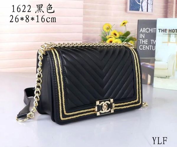 

high-quality leather wallet ladies handbags 2019 women's designers handbags luxury messenger shoulder bag chain bag 02
