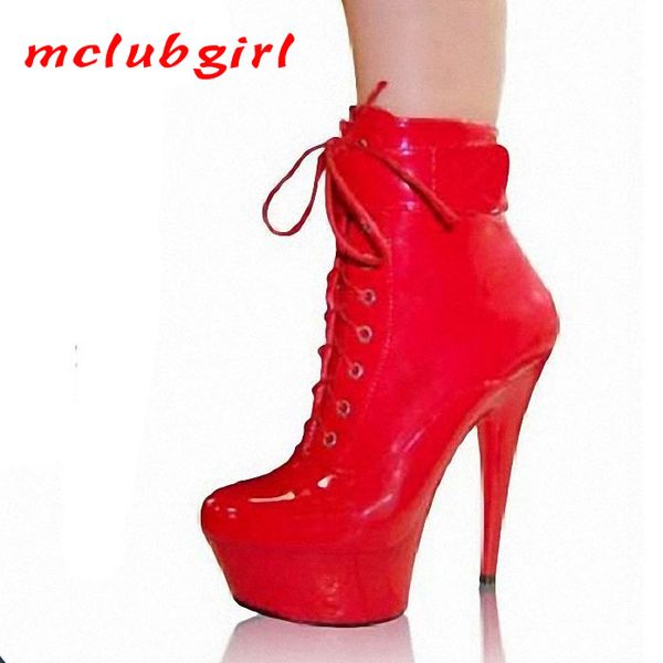 

mclubgirl nightclub women's boots roman low short boots 15cm super high heels water naked summer lyp, Black