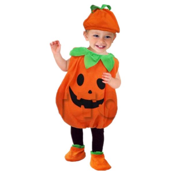 

детский хеллоуин костюм младенца пальто + hat + обувь 3 шт листья цвет косплей завод мило тыквы, White