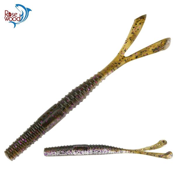 

rosewood 5pcs/lot floating plastic worms 15cm 10g rabbit ear tail joy stick worm soft swimbaits fishing lure jerk baits zxfto