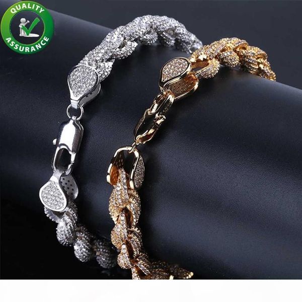 

mens gold bracelets hip hop jewelry diamond tennis bracelet for love luxury designer bangles pandora style charms iced out bling rope chain, Golden;silver