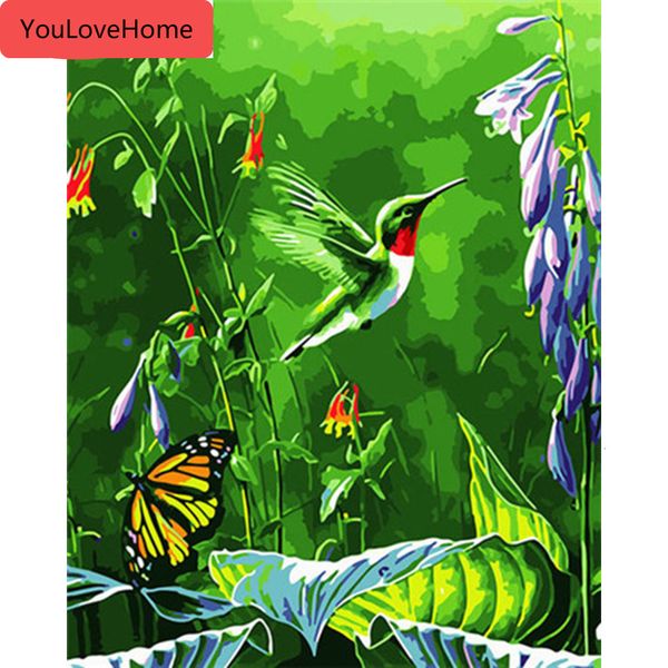 

бабочка раскраски по номерам животные наборы для рисования холсте diy ручная роспись картины искусства подарок домашнего декора handpainted