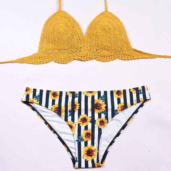 

luxury designers knitting bikinis swimwear women swim wear bathing suits 2020 weave swimsuit bikini set woman beach trikini biquinis