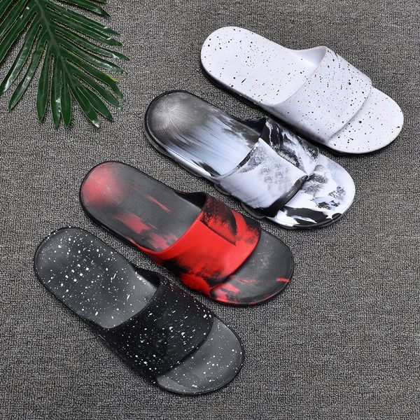 

2019 new luxury cushion slipper mens sandals causal non-slip summer beach street outdoor indoor fashion comfortable slippers quality, Black