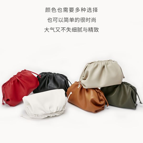 

female 2020 new leather fold clip female bag single shoulder bag