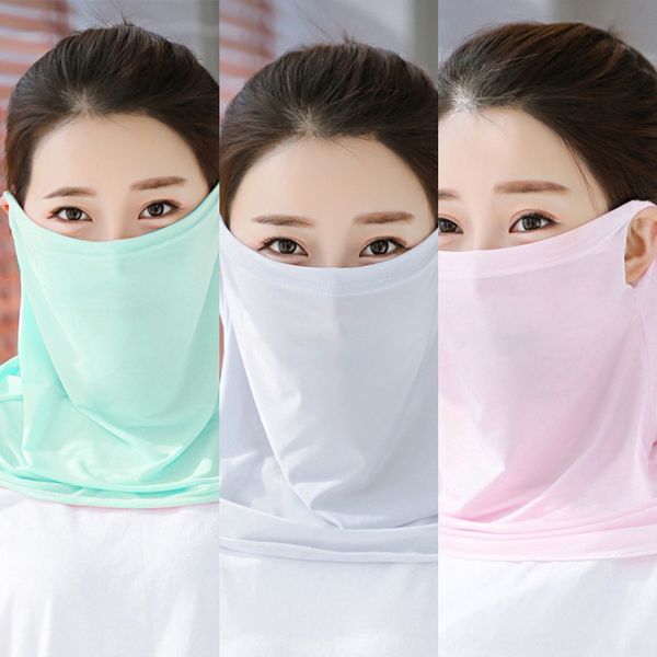 

h3sxt face scarf mask summer fashion sun outdoor neck gaiter breathable riding neck scarf for protection outside, Black