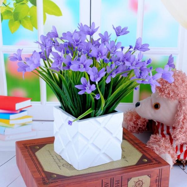 Um pacote de plástico artificial planta orquídea flor decoração artificial decoração de casamento decoração de família GB1499