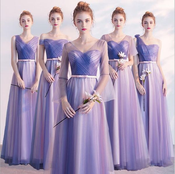 

fashionable fairy tulle bridesmaid dresses for wedding 2019 new design formal party dress tulle grduation gown vestido de noiva, White;black