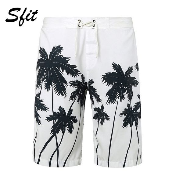 

sfit 2019 summer men beach surfing boardshorts swimming shorts quick dry drawstring sports loose running plus size print shorts