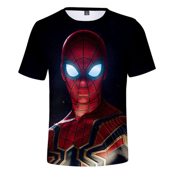 

2019 film spider chivalrous hero expedition refreshing short sleeve t pity, Black