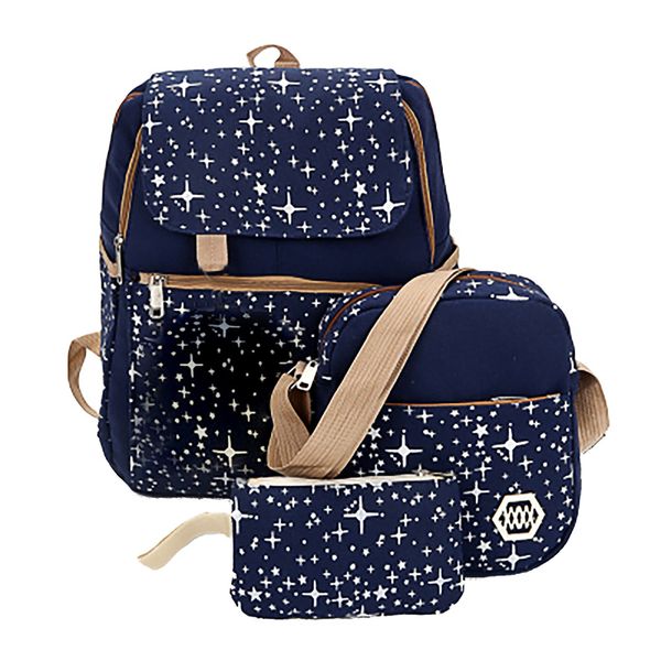

3pcs/set school bags for girls women backpack school bags star printing backpack schoolbag women travel bag rucksacks mochila