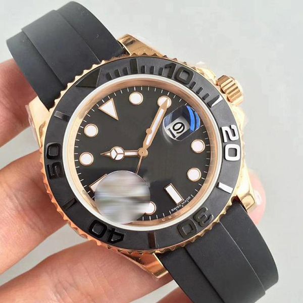 

u1 male mechanical automatic wristwatches u1 factory rubber strap folding buckle sapphire analog dial face rose gold bezel, Slivery;brown