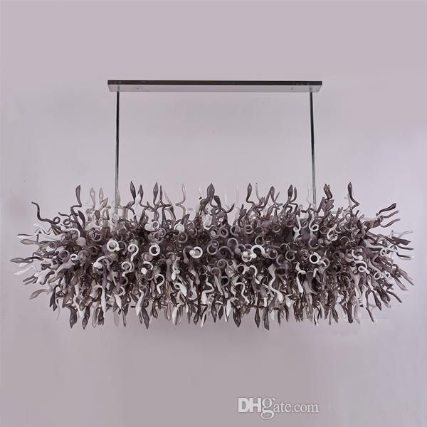 

italian pretty murano glass art pendant light l office led hand blown glass chandelier lighting fixtures grey and white color