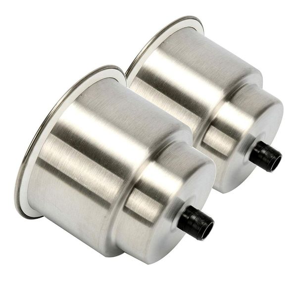 

2pcs stainless steel cup drink holder with drain marine boat rv camper