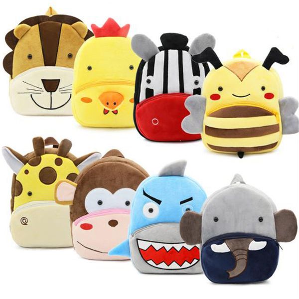 

zoo series 3d cartoon big school bag kids plush backpacks schoolbag child backpack children school bags girls boys backpacks