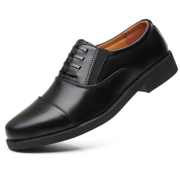 

classics men's formal dress shoes microfiber oxfords shoes square toe slip-on low business wedding, Black