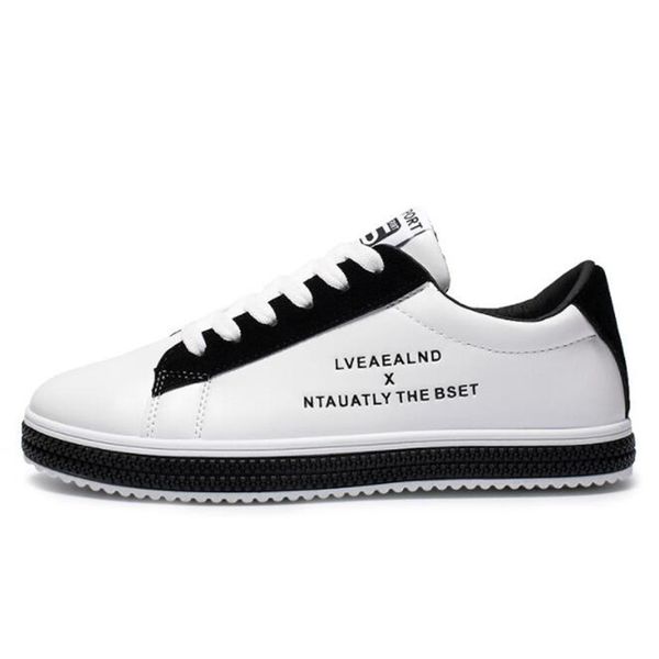 

2020 men's shoes new casual shoes men's leather flat with low-cut sneakers small white breathable zapatillas hombre