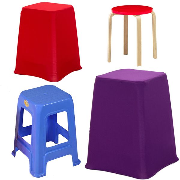

2018 plastic stool cover chair cover bar barbershop elastic seat home chair slipcover protector bar stool slipcover