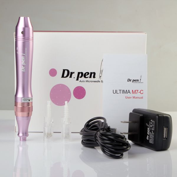 

derma pen dr. pen m7-c auto microneedle roller bayonet prot needle cartridges pen use with wired cable electric derma stamp