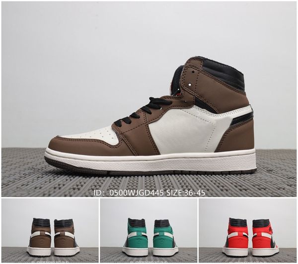 

2019 designer sports sneakers 1 1og 1s solefly aleali may neutral grey patent leather green barb travis male and female basketball shoes