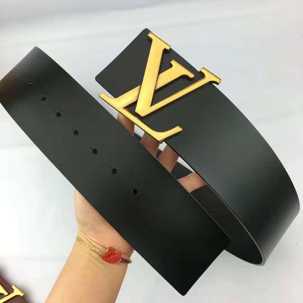 

High grade female belt ladie fa hion ca ual gold buckle wide belt black and red body with good quality 7cm 2019 ale