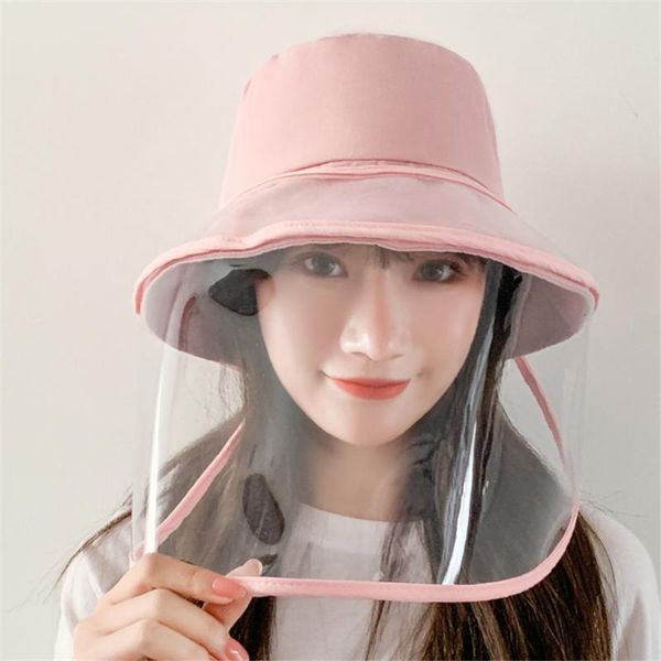 

anti fog transparent tpu protection removable panama hats summer anti saliva bucket hats big brim fisherman hat sun cap
